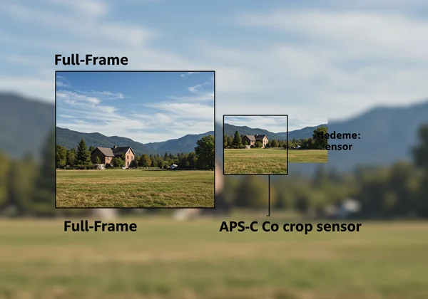 Full-frame vs. crop sensor field of view comparison
