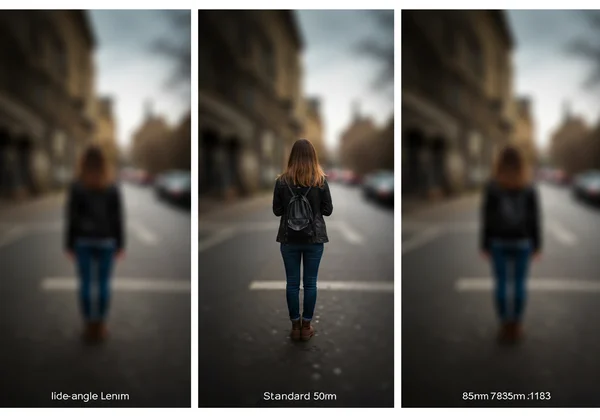 Visualizing focal length impact on background blur and compression