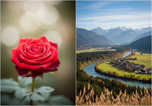 Comparison of shallow and deep depth of field