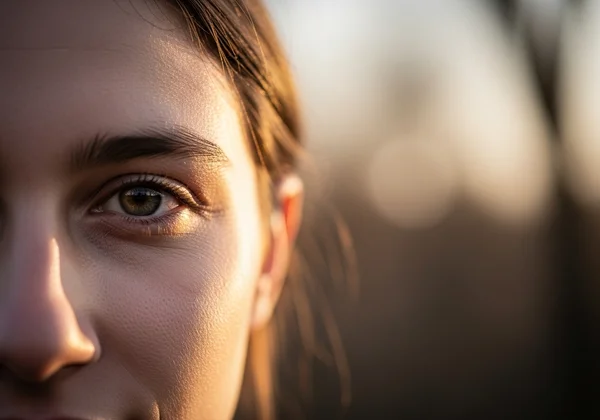 Beautiful portrait with dreamy bokeh background